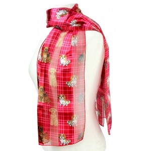 $14.95 Scarf - Dogs Prints - Wine @Fashion-bag.com