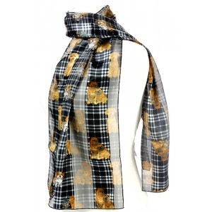 $14.95 Scarf - Dogs Prints - Black @Fashion-bag.com