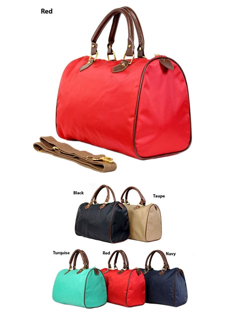 Nylon Shopping Duffel Bags w/ Nylon Shoulder Strap : FashionWholesaler.com - Wholesale Handbags