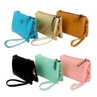 $19.99 Messenger Bag/ Organizer – Soft Leather-like w/ Detachable Wristlet and Shoulder Strap @Fashion-bag.com - Handbags