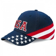 $17.99 - Baseball Caps - Cotton Twill Washed USA Flag Cap - HT-7642C @Fashion-bag.com; Shop at https://fashion-bag.com/USA_Flag_Them_HT-7642C - Hats 