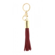 Key Chain - Leather Tassel - Burgundy @Fashion-bag.com - Key Chains