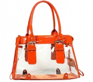 58% off Clear PVC Tote Bag w/ Croc Embossed Patent Leather-like Trim (BG-CLR002OG) $24.95 - BagSteals.com - Bag Deals of the Day - Handbags