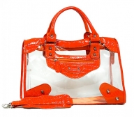 57% off Clear PVC Tote Bag w/ Croc Embossed Patent Leather-like Trim (BG-CLR001OG) $29.95 - BagSteals.com - Bag Deals of the Day - Handbags