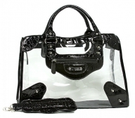 57% off Clear PVC Tote Bag w/ Croc Embossed Patent Leather-like Trim (BG-CLR001BK) $29.95 - BagSteals.com - Bag Deals of the Day - Handbags