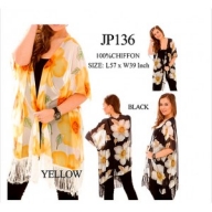$14.99 Shawl Cardigan w/ Tassels - Big Flowers - Black @Fashion-bag.com - Clothes I Like