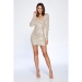 $172 Long Sleeve Sequin Mini Dress @FashionGoGo.com