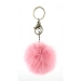Key Chain - Rabbit Fur Pom Pom - Pink @Fashion-bag.com