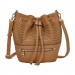 $39.99 - Draw String Bucket Bag w/ Detachable Shoulder Strap - Camel @Fashion-bag.com - Your Handbags, Purses and Accessories Store.